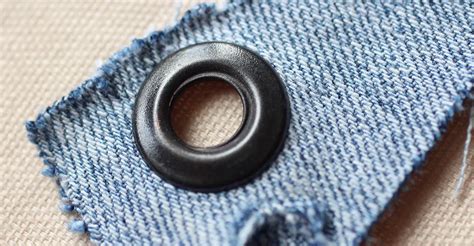 round metal hole in fabric|putting grommets in fabric.